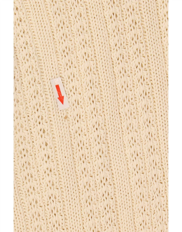 Allison Wingate Pull col roulé pour homme en coton blanc cassé