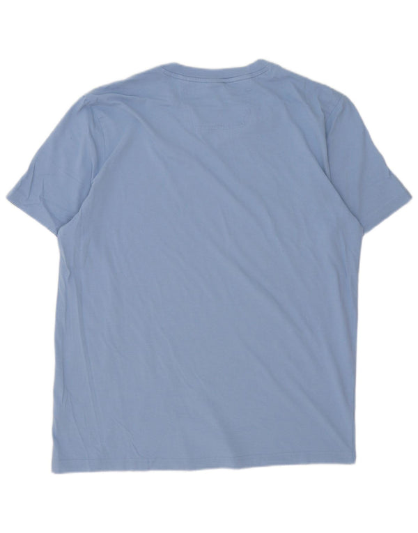 Hugo Boss Homme T-Shirt Graphique Top XL Bleu Coton
