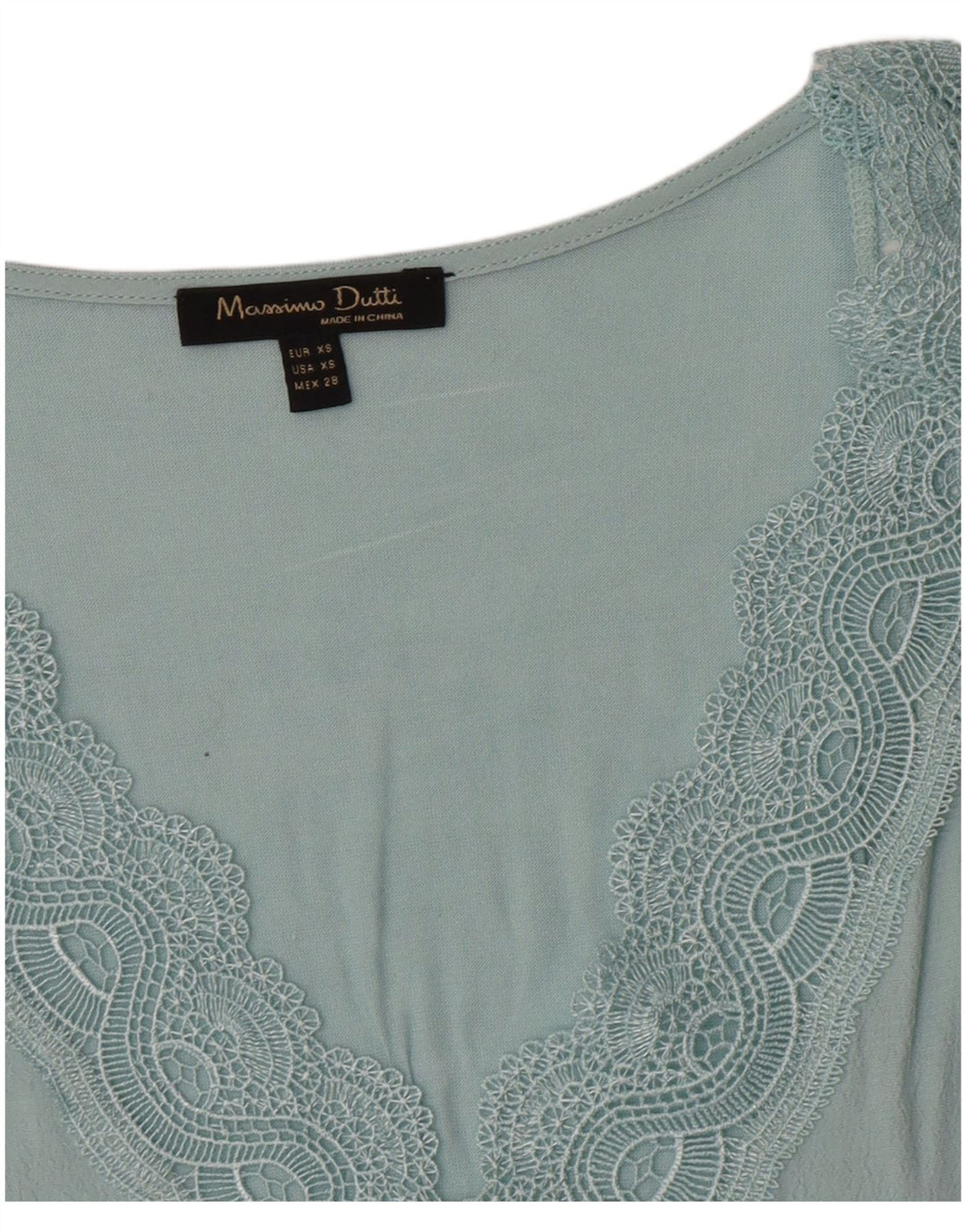 Massimo Dutti Chemisier sans manches pour femme UK 6 XS Bleu