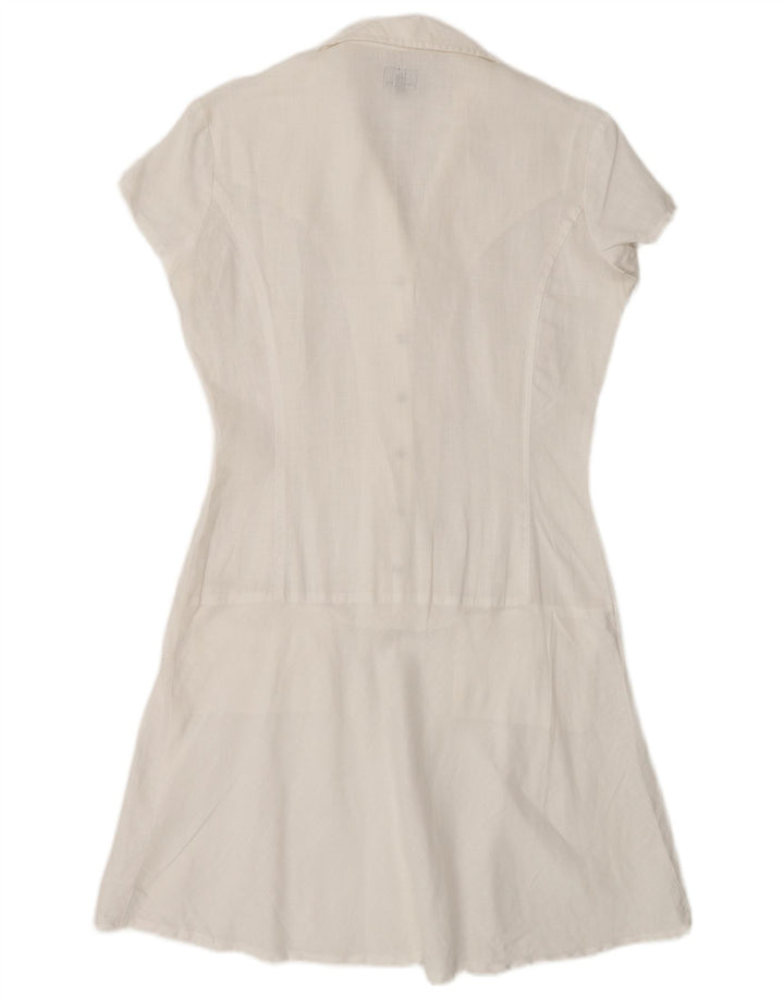 Calvin Klein Jeans Robe trapèze pour femme UK 14 Blanc moyen