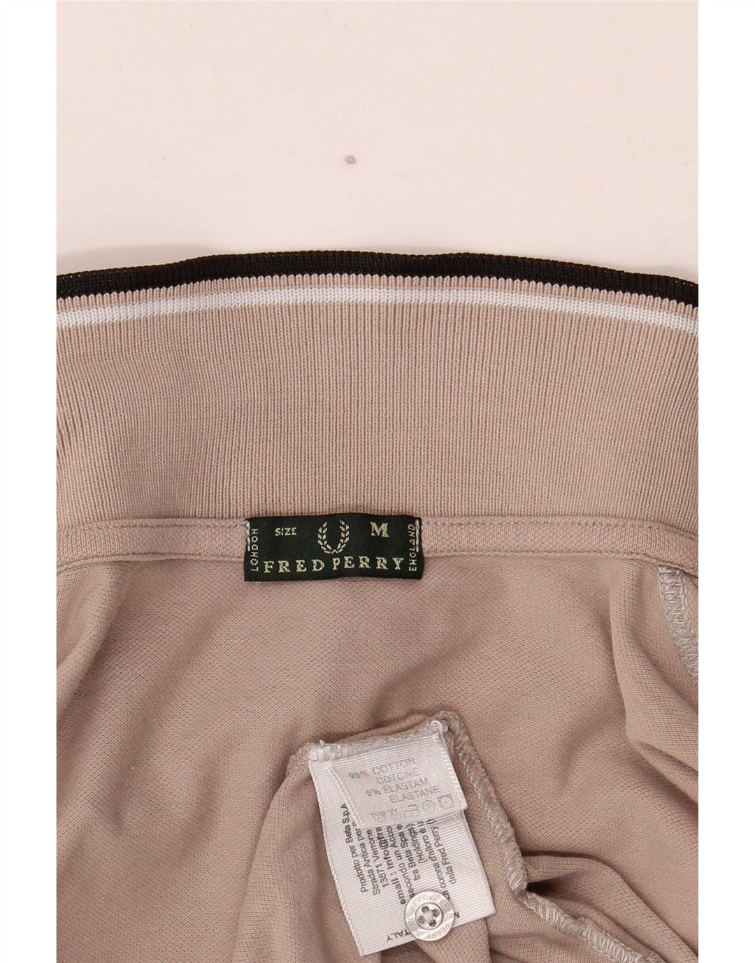 Fred Perry Polo Femme UK 12 Coton Gris Moyen