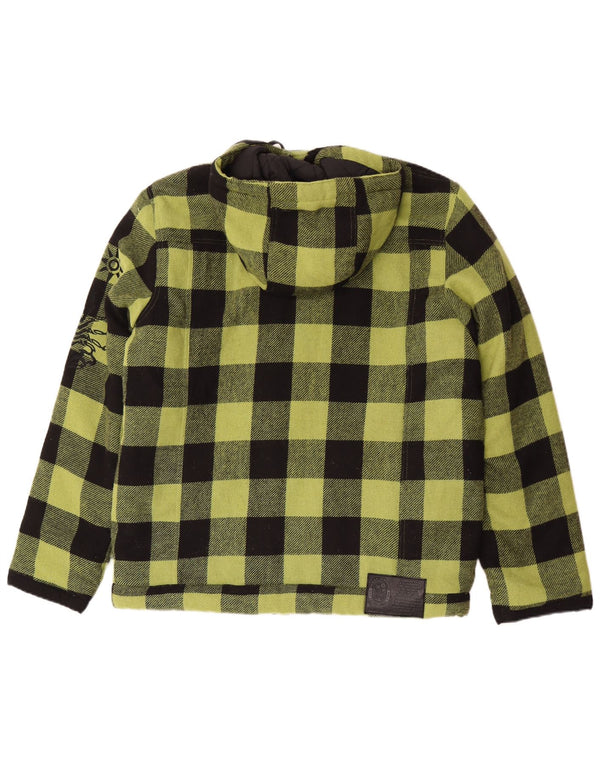 Scorpion Bay Mens Graphic Windbreaker Jacket UK 40 Large Green Gingham