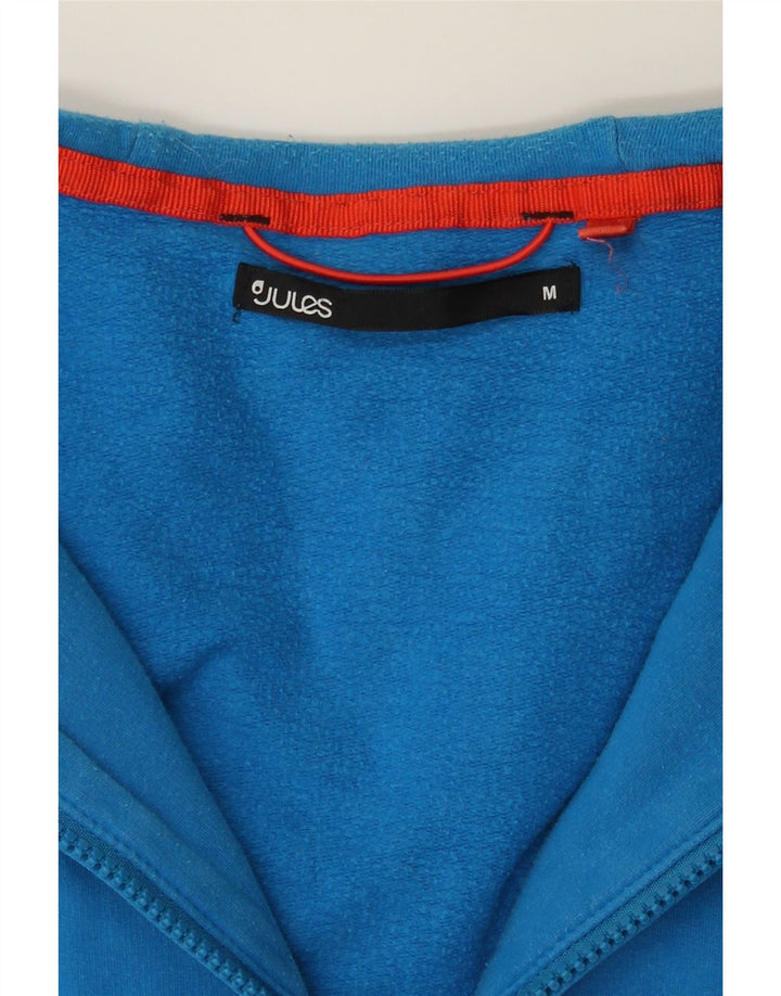JULES Womens Zip Hoodie Sweater UK 12 Medium Blue Cotton Vintage Jules and Second-Hand Jules from Messina Hembry 