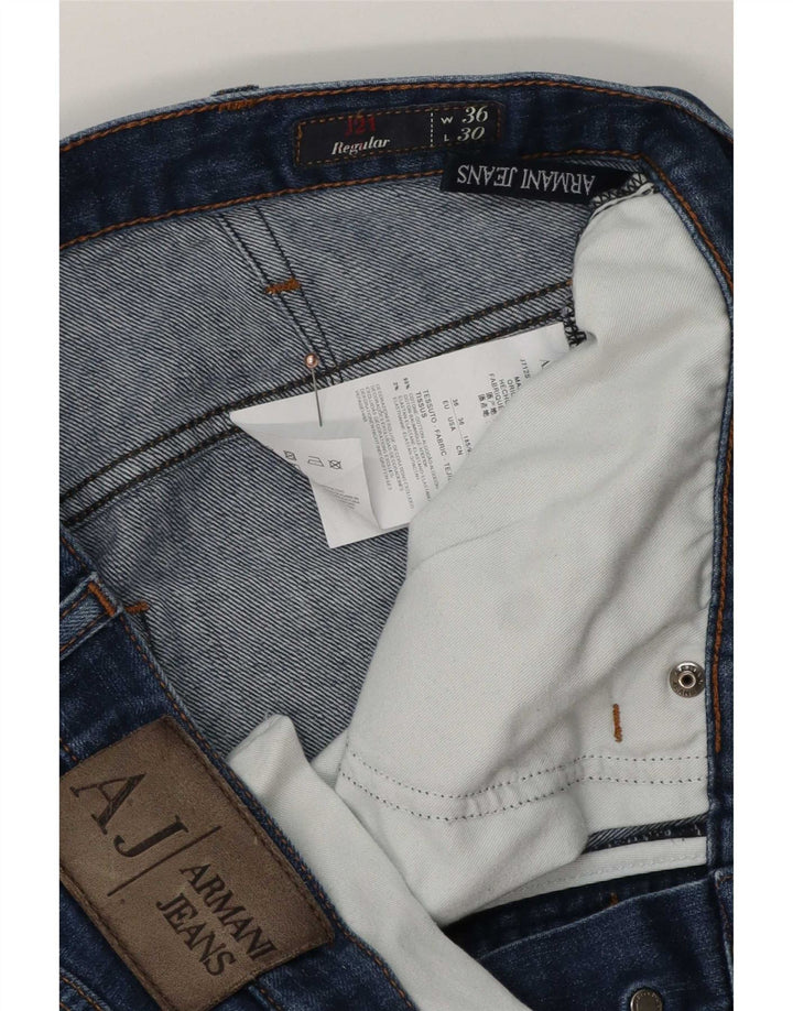 Armani Homme Jean Droit Regular W36 L30 Bleu Coton