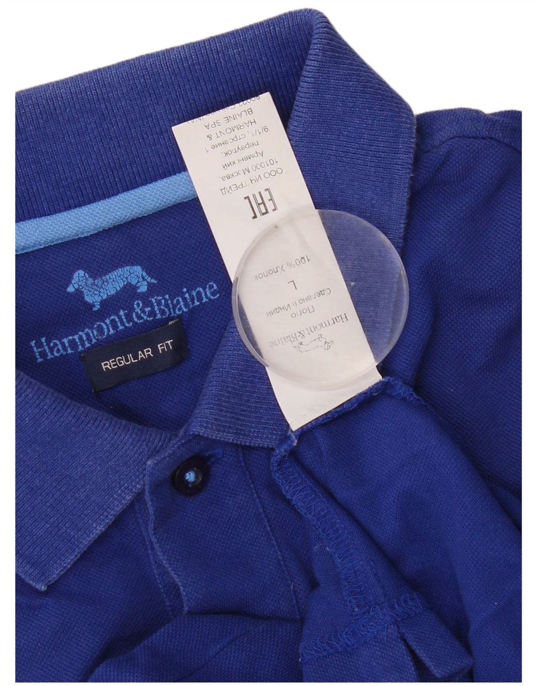 Harmont & Blaine Polo coupe classique pour homme, grand bleu