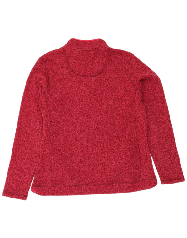 Weird Fish Sweat-shirt à col zippé pour femme UK 16 Grand Rouge Moucheté
