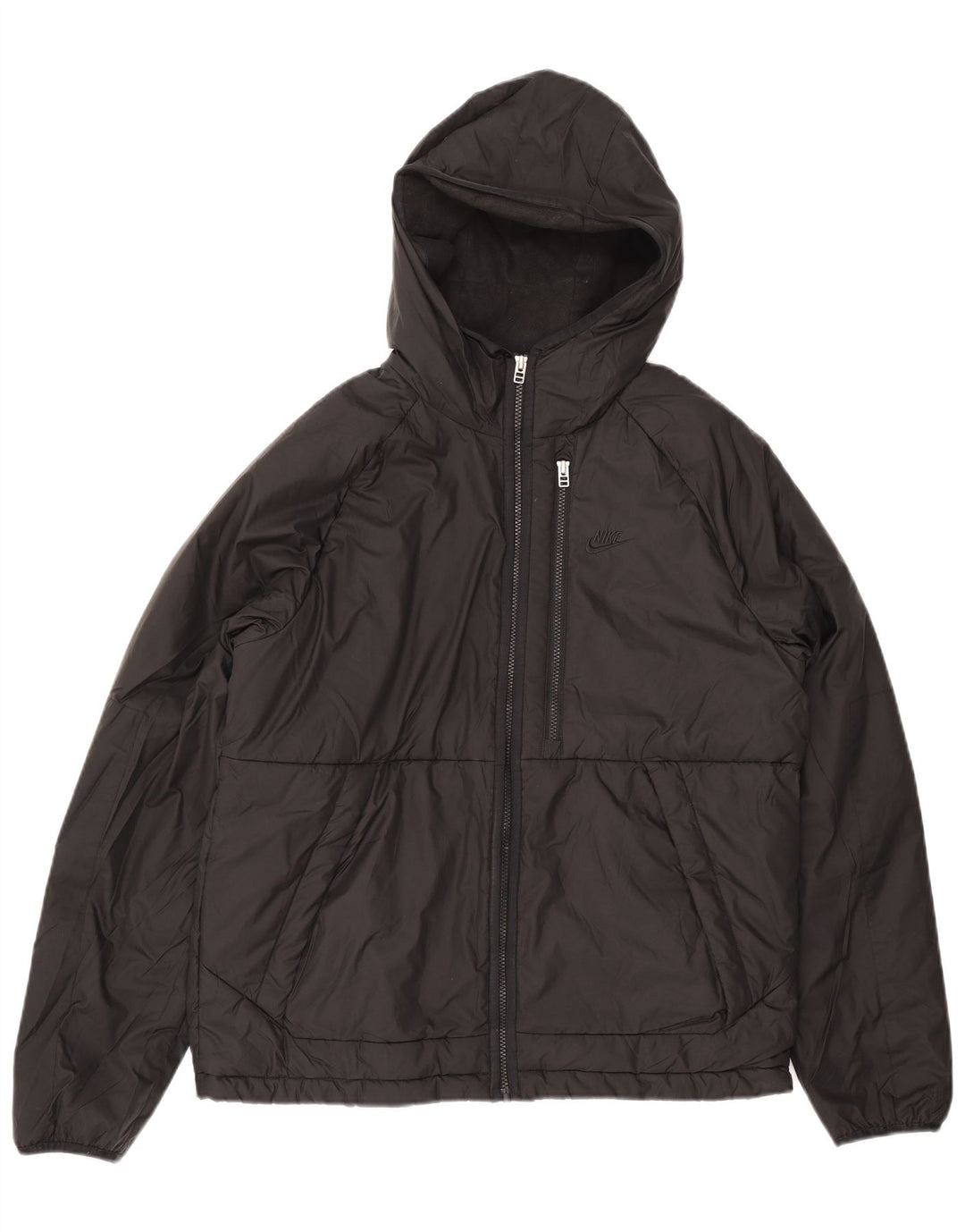 NIKE Veste coupe-vent à capuche Therma-Fit pour homme UK 38 Noir moyen