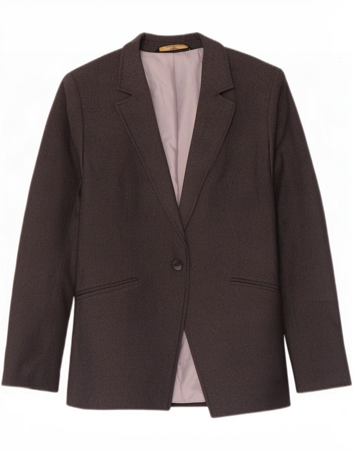Marks & Spencer Veste blazer St. Michael 1 bouton pour femme UK 14 Large Gris