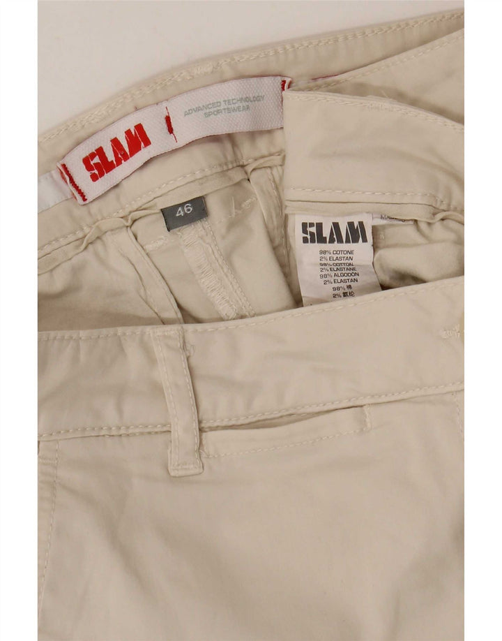 Slam Short Chino Femme IT 46 Large W32 Coton Beige