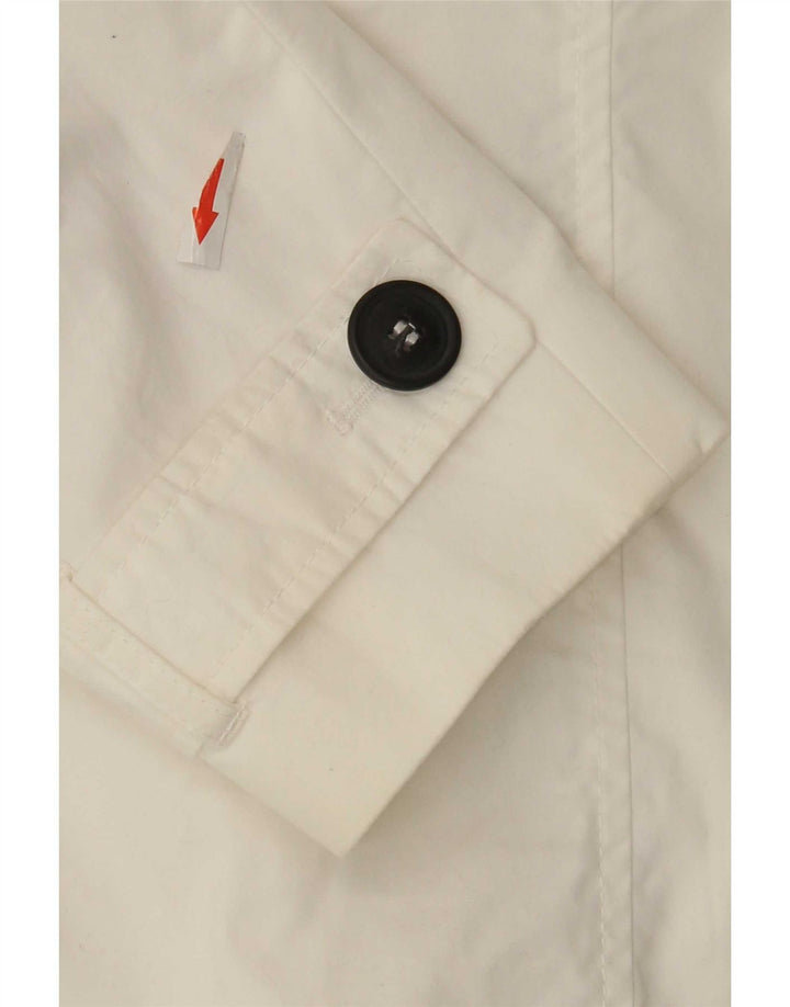 Marks & Spencer Trench court pour femme UK 16 Grand coton blanc