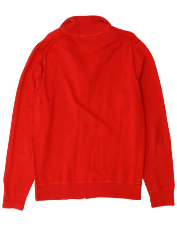 Tommy Hilfiger Pull Cardigan Homme Rouge Moyen Coton