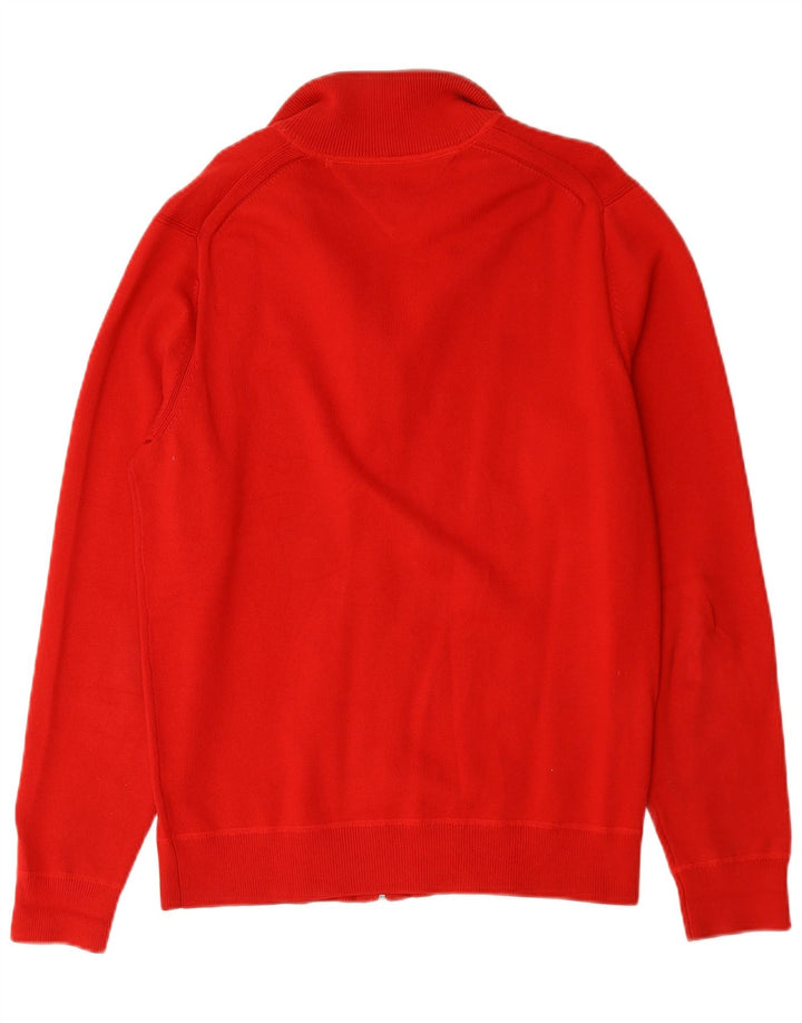 Tommy Hilfiger Pull Cardigan Homme Rouge Moyen Coton