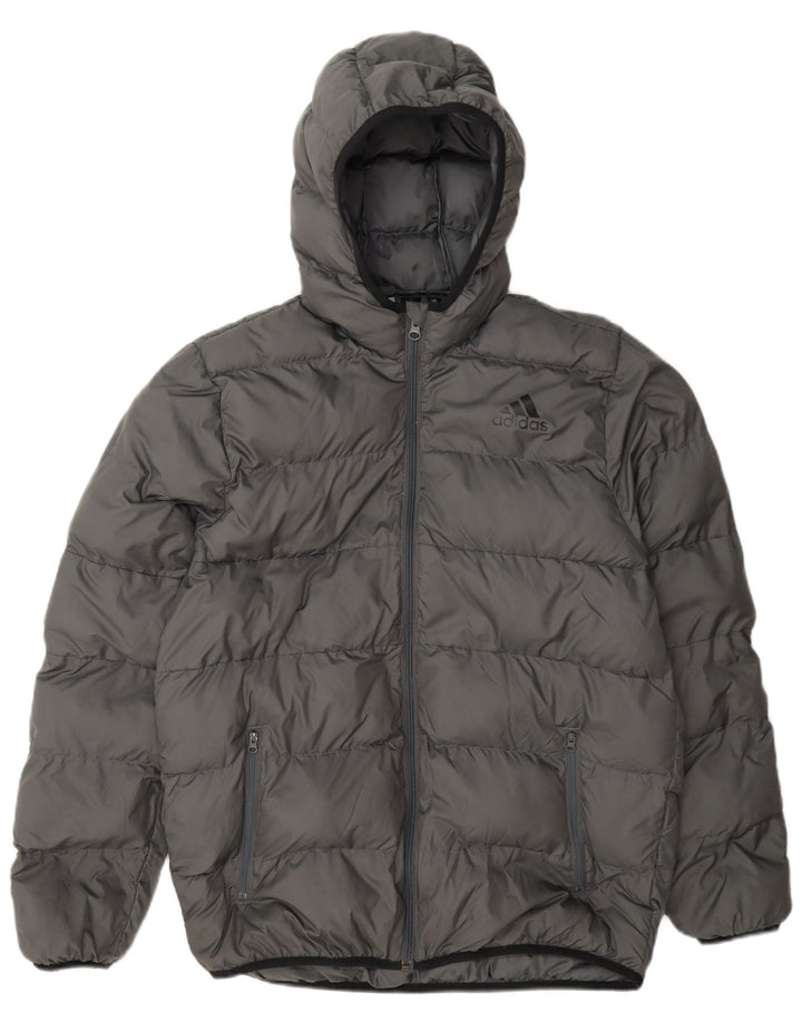 Veste matelassée à capuche Adidas Garçon 15-16 ans Gris Polyester