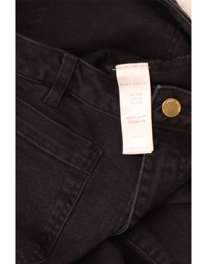 MINT VELVET Jean droit taille haute pour femme UK 10 Small W28 L30 Noir
