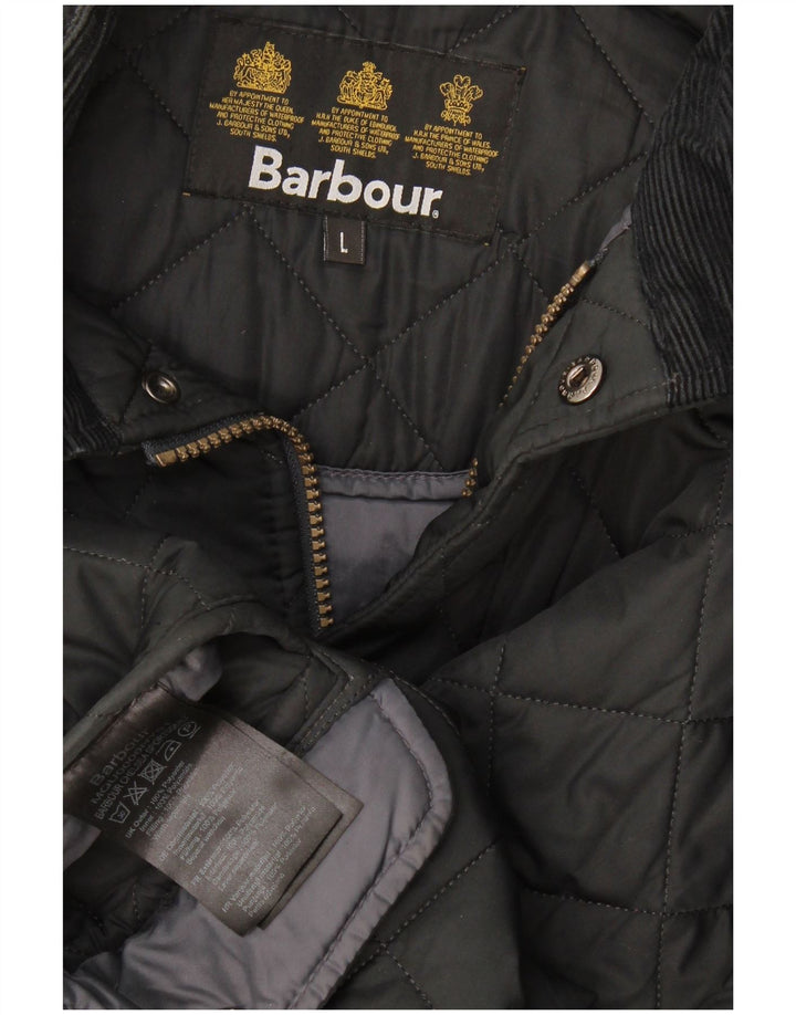 Barbour Veste matelassée pour homme UK 40 Large Noir Polyester