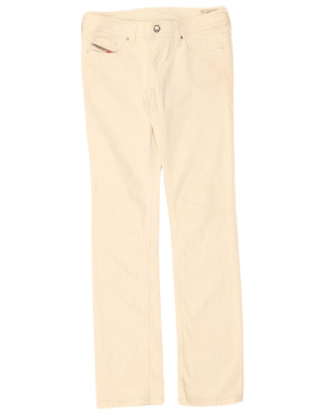 Diesel Jean Lowky Slim Femme W30 L34 Coton Blanc Cassé