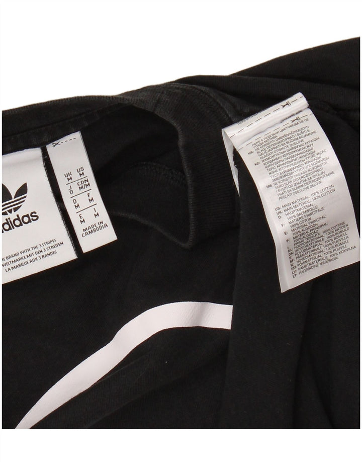 Adidas T-shirt graphique pour homme en coton noir moyen