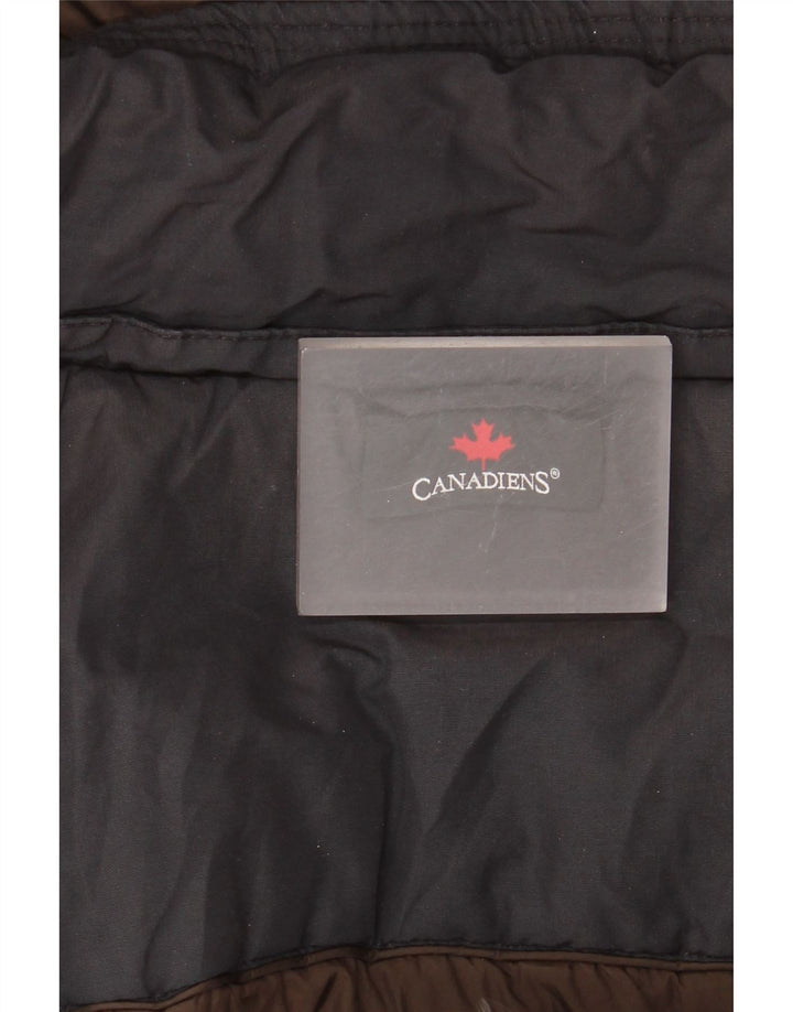 CANADIENS Manteau matelassé à capuche pour femme IT 42 en coton noir moyen