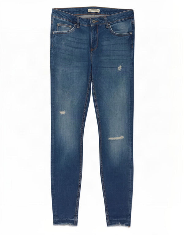 Zara Jean skinny pour femme EU 40 Medium W30 L28 Bleu