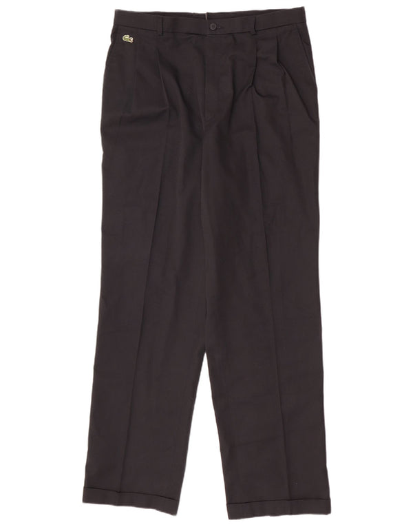 Lacoste Pantalon décontracté régulier pour hommes Taille 46 Grand W32 L31 Coton noir