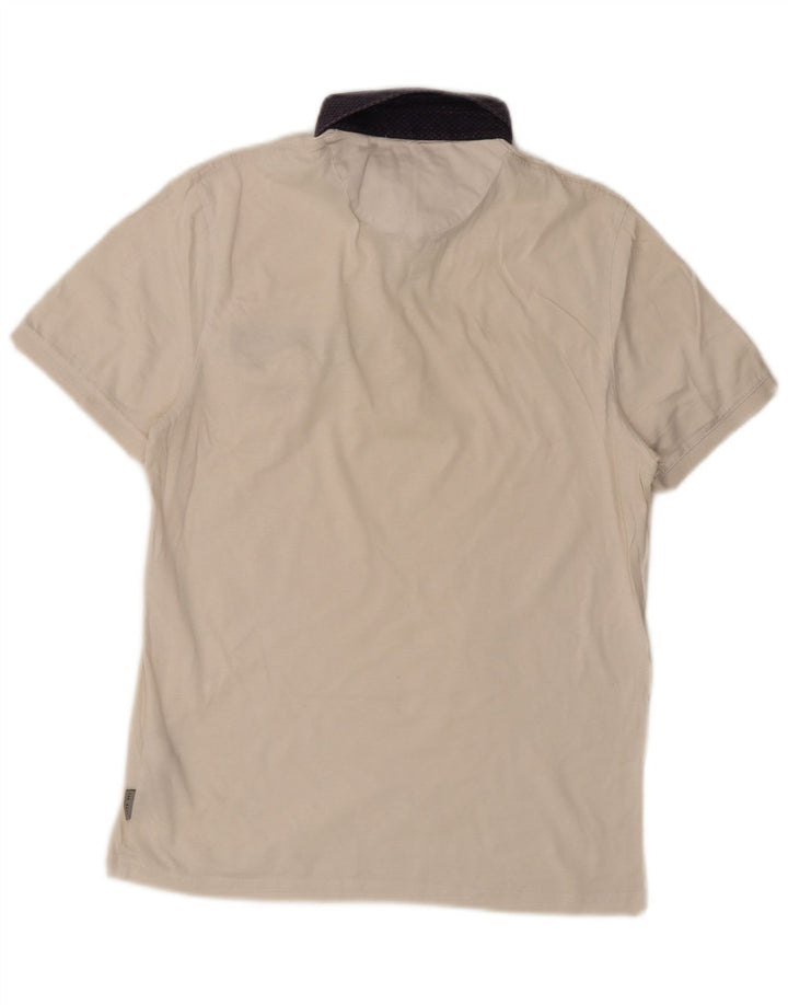 Ted Baker Polo Homme Taille 3 Coton Blanc Moyen