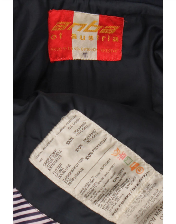 Anba Veste de ski pour homme EU 50 Large Bleu marine rayé en nylon