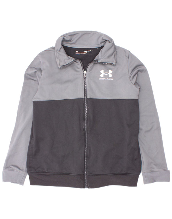 Under Armour Veste de Survêtement Garçon 9-10 Ans Gris Moyen Colourblock