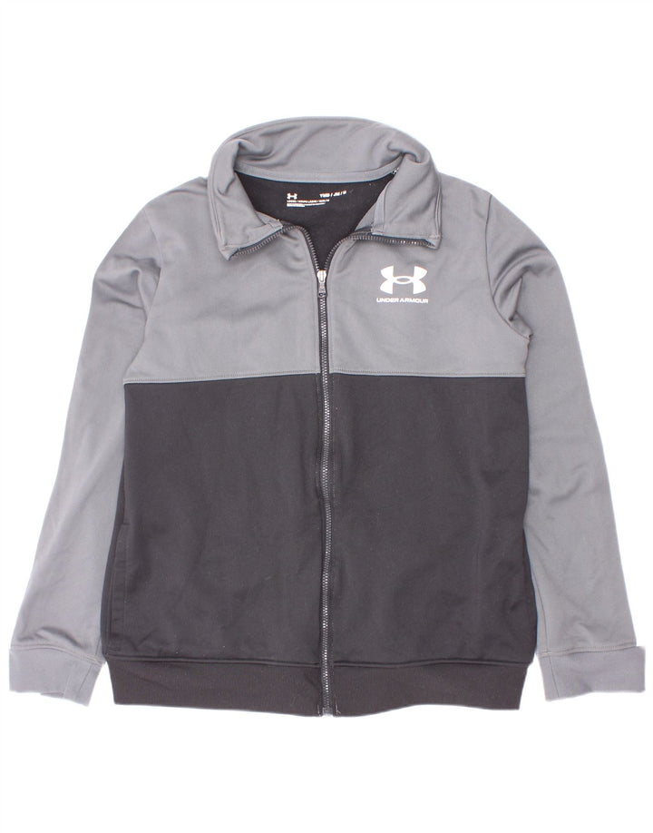 Under Armour Veste de Survêtement Garçon 9-10 Ans Gris Moyen Colourblock