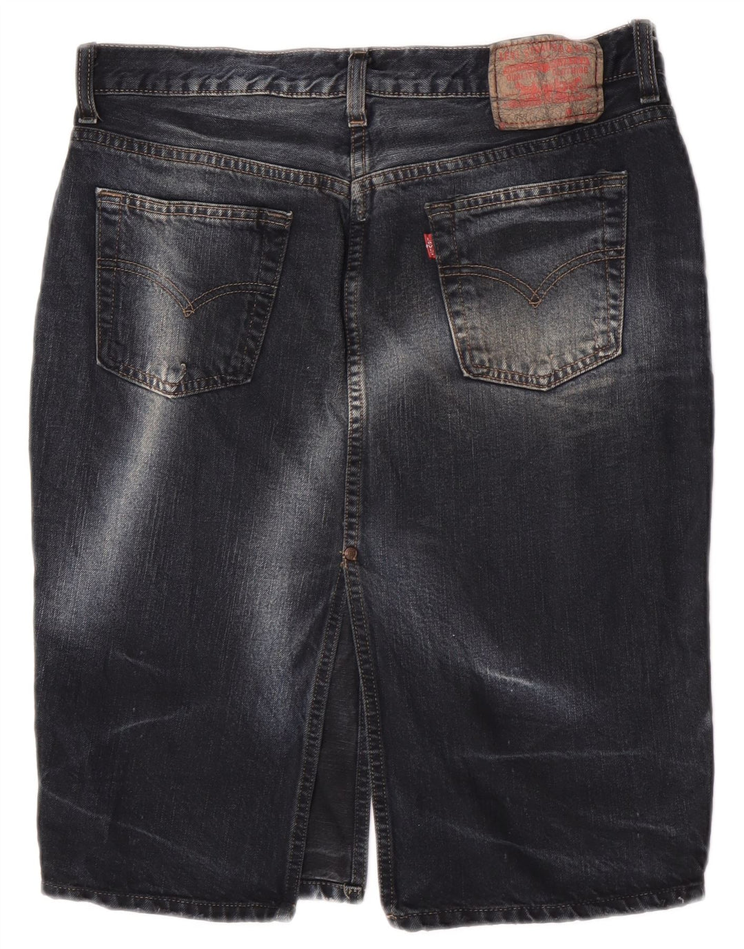 Levi's Jupe en Jean Femme Large W32 Bleu Marine Coton