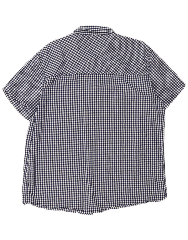 Mountain Warehouse Chemise à manches courtes pour homme 2XL en coton vichy bleu marine