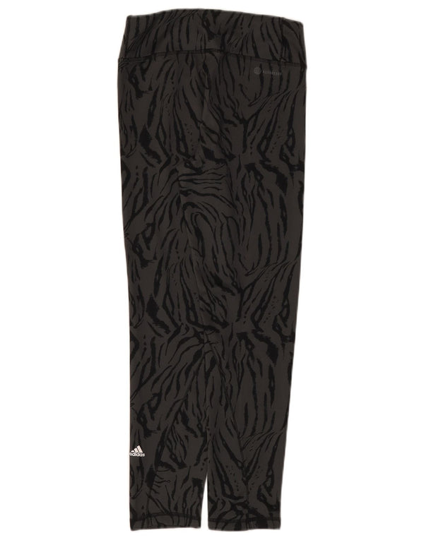 Adidas Legging Fille 13-14 ans Gris Animal Print Polyester