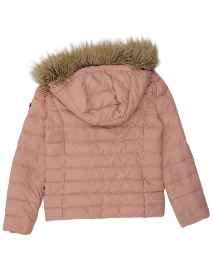 Tommy Hilfiger Veste matelassée à capuche pour femme UK 10 Small Rose Polyester