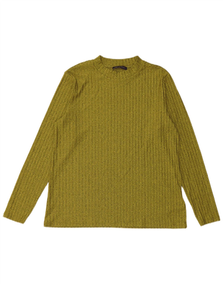 Marks & Spencer Haut à manches longues pour femme UK 46 Large Vert Moucheté Polyester