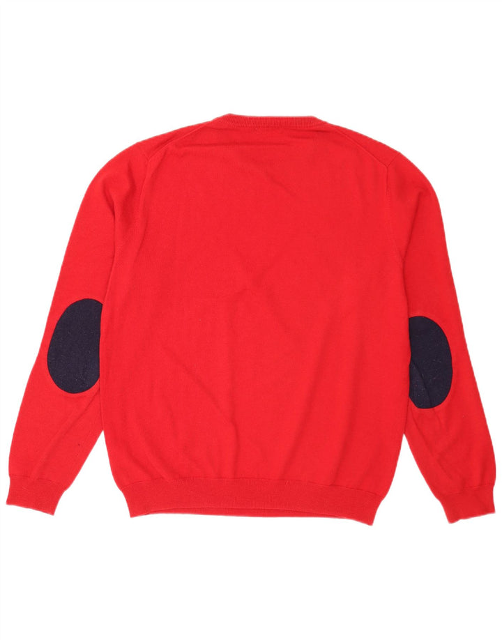 Sun68 Pull col rond homme en laine rouge moyen