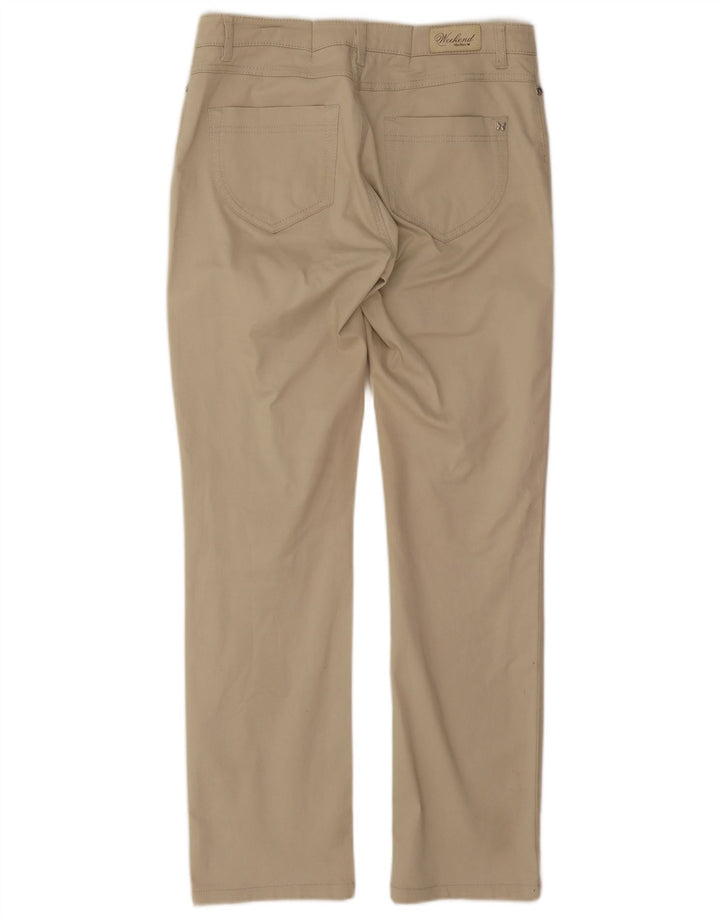 Max Mara Pantalon décontracté droit week-end pour femme UK 12 Medium W30 L30 Beige