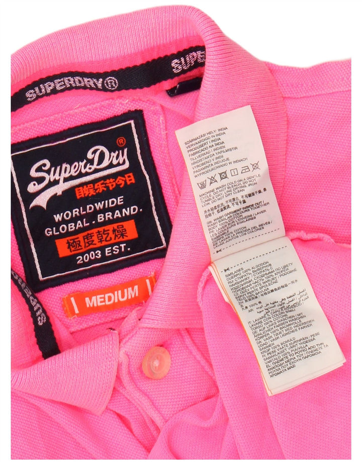 SUPERDRY Polo Homme Rose Moyen Coton