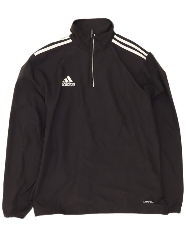 Adidas Mens Clima Proof Pullover Tracksuit Top UK 34/36 Small Black