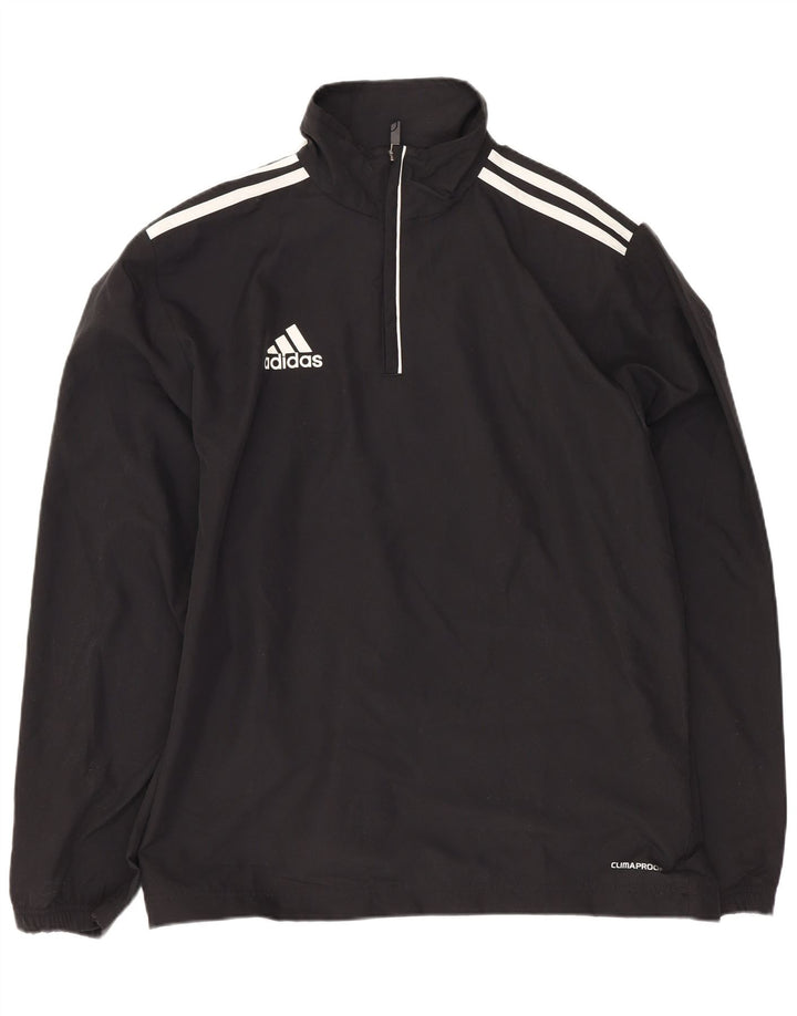 Adidas Hommes Clima Proof Pull Survêtement Top UK 34/36 Petit Noir