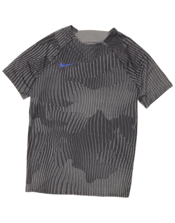 Nike Hommes Dri Fit T-Shirt Haut Grand Gris Géométrique Polyester Sports