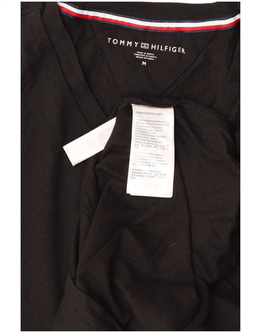 Tommy Hilfiger T-Shirt Homme Noir Moyen Coton