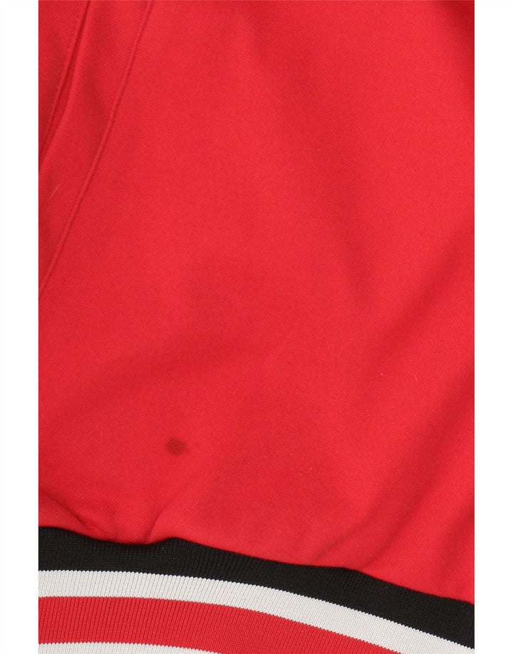 Asics Sweat à Capuche Zippé Homme Rouge Moyen Rayé Sports