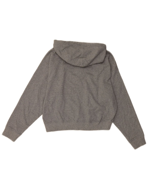 Champion Pull à capuche graphique court pour femme UK 14 Gris moyen Coton