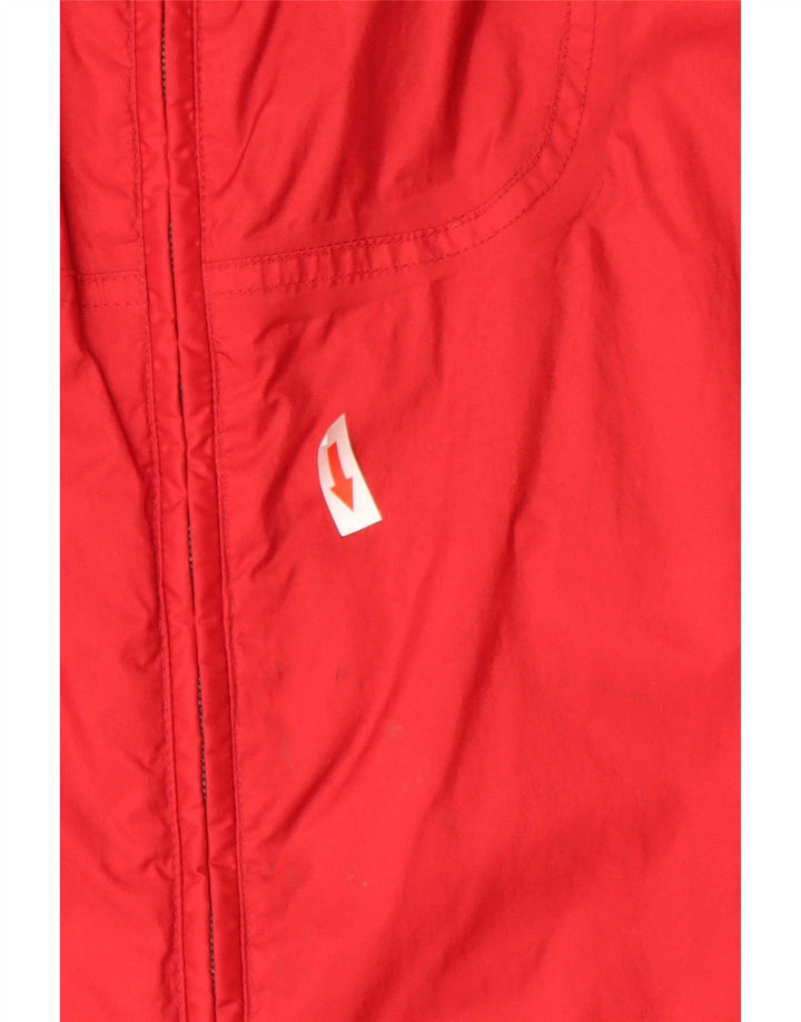 Adidas Veste de pluie à capuche pour homme UK 44/46 Large Rouge Polyamide