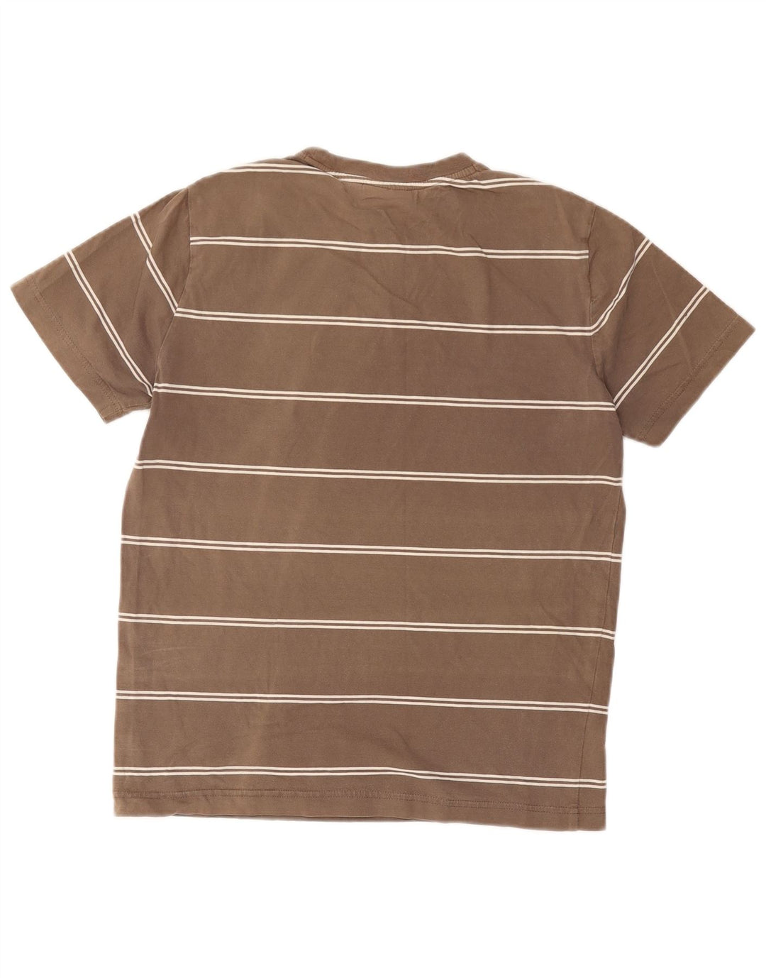 Converse T-Shirt Graphique Homme Marron Moyen Rayé Coton