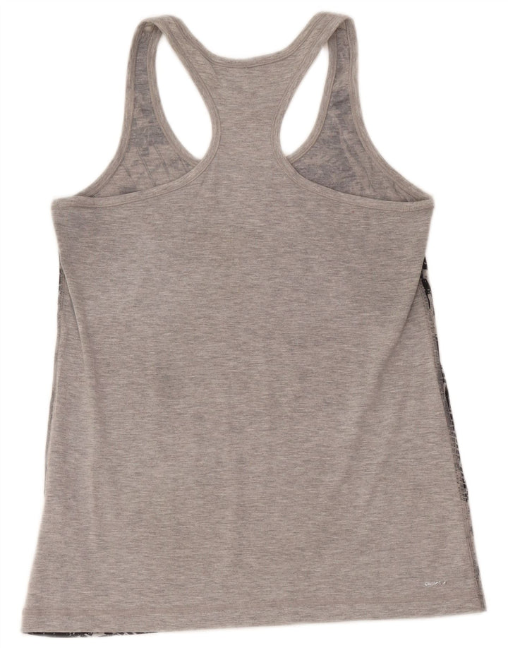 Adidas Femmes Climalite Graphic Débardeur UK 12/14 Gris Moyen Géométrique