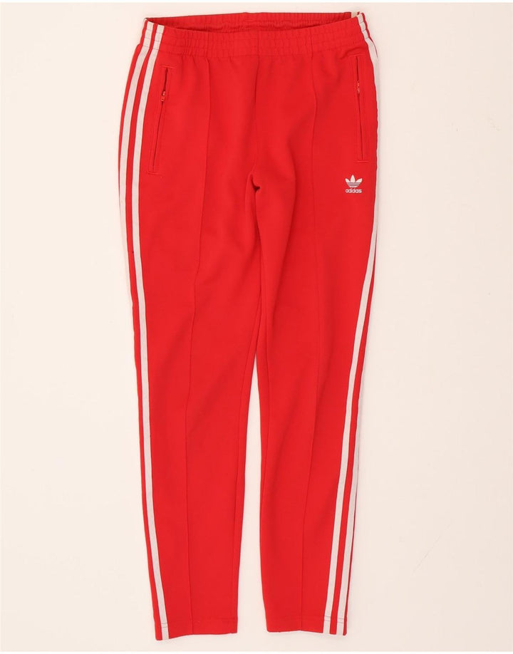 ADIDAS Pantalon de survêtement pour femme UK 10 Small Rouge Polyester
