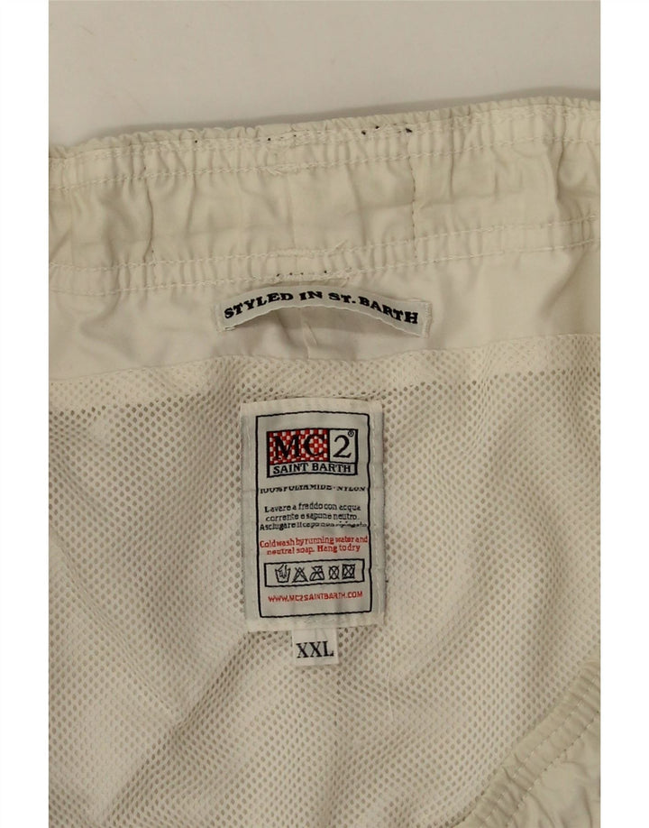 Saint Barth Short De Bain Graphique 2XL Blanc Polyamide Homme