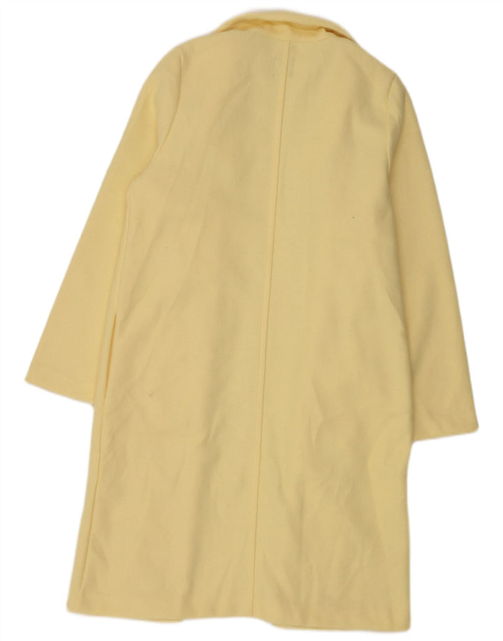 Zara Womens Open Overcoat UK 16 Large Jaune Polyester