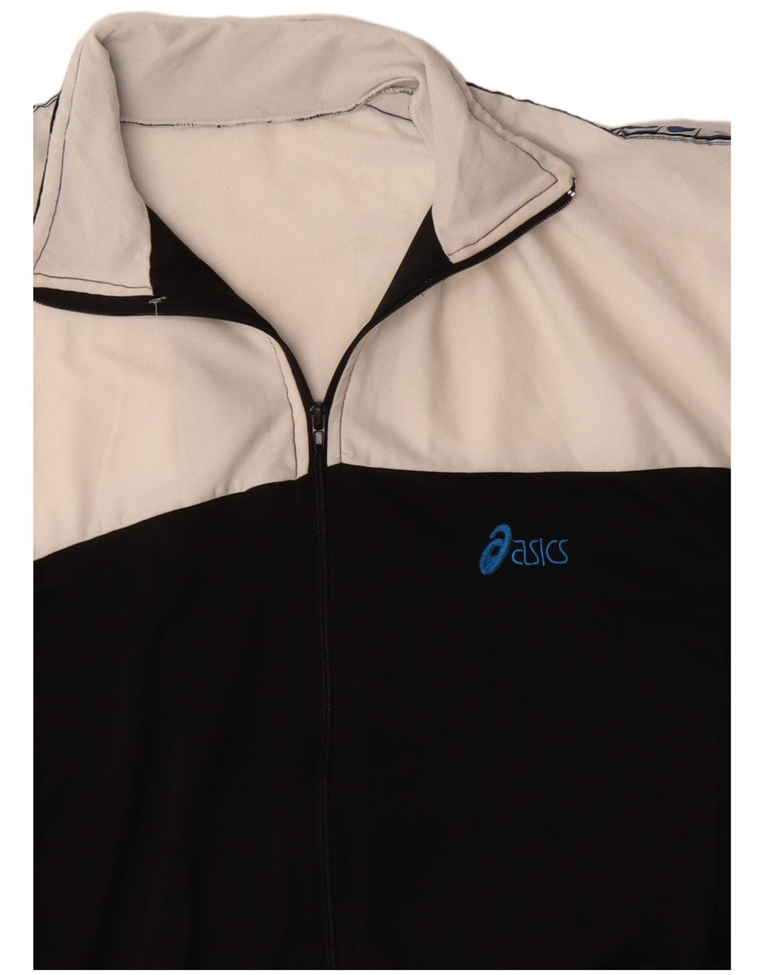 ASICS Veste de survêtement graphique pour hommes, grand, noir, colour block