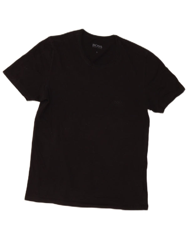 Hugo Boss Hommes T-Shirt Top Petit Noir Coton